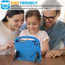 SUPLIK Kids Case for iPad A16 11-Inch 2025 (11th Gen) & iPad 10th Generation (10.9" 2022), Durable Shockproof Stand Cover with Screen Protector/Pencil Holder/Handle for Kids, Blue