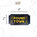 2PC Pound Town Ticket Poundtown Raffle Tickets Roll Sign Romantic Relationship Wedding Anniversary Dates Valentines Day Funny Gifts for Him Her Men Boyfriend Girlfriend Husband Wife Fiance Partner