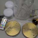 Battery Operated Wall Sconce: Gold Wireless Wall Lights with Magnetic LED Battery Bulb, Easy to Eject Charge, Renter Friendly Wall Lamp for Bedroom Living Room Wall Decor (Brass)