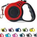 Retractable Dog Leash Automatic Telescopic Tractor Dog Tape, Pet Tape 10/16 FT Durable and Convenient, with Non-Slip Handle, Suitable for Small and Medium-Sized Dogs Red