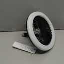 Socket Fan Light with Remote Control, 3 Colors 3000K-6500K Dimmable LED Light Bulb Fan Screw in Ceiling Fan for Bedroom, Kitchen, Storage Room, Closet, Wireless Small Ceiling Fans with Lights - Black