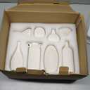 Small White Ceramic Vase Set of 16,Bulk Mini Bud Vases for Flowers and Pampas Grass,Boho Centerpieces for Party/DIY Weddings/Coffee Table/Counter Decor,Bedroom/Living Room/Home Decor (16, White)