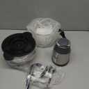 GANIZA Food Processors, Electric Food Chopper with Meat Grinder & Vegetable Chopper - 2 Bowls (8 Cup+8 Cup) with Powerful 450W Copper Motor - Includes 2 Sets of Bi-Level Blades (Grey) (Gray)