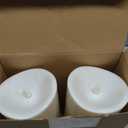 Homemory 4"x12" Outdoor Waterproof Flameless Candles with Timers and Remote Control, Battery Operated Candles, LED Plastic Candles, Ivory White, Set of 2