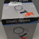 Drain Snake Auger 33 Feet, Plumbing Snake Drain Hair Clog Removal Tool, Heavy Duty Toilet Snake Auger, Sink Unclogger Drain Cleaner Tool for Bathroom Kitchen Tub Shower Drain Clog Remover with Gloves