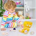 ArtCreativity Matching Eggs Toy for Toddlers 1-3  Educational Egg Toys with Squeaking Effect  Color Sorting, Teaches Emotions, Shapes & Colors  Fun Learning Toys  Carton of 6 Matching Eggs
