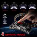 Headlamp Rechargeable, 22000 High Lumen 11 Head Lights for Forehead, IPX5 Waterproof Headlamp, Head Lamps Led Super Bright for Runing, Hunting and Working