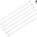 AIZESI 6PCS Tension Curtain Rod 28 to 48 Inch White No Drilling Adjustable Spring Curtain Rods for Window, Doorway, Closet, Bathroom, Kitchen