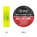 DOT-C2 Reflective Tape Yellow Outdoor 2 in X 160FT Waterproof Self Adhesive Trailer Safety Caution Reflector Conspicuity Tape for Trucks Cars