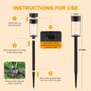 UME 10 Pack Solar Pathway Lights Outdoor, Bright Solar Garden Lights with Metal DesignIP65 Waterproof, Auto On/Off, 3000K LED Landscape Lighting for Yard, Lawn, Walkway, Driveway, Patio Decor