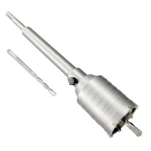 2" Concrete Hole Saw, 50mm Tungsten Steel Core Bit for Cinder Block, Brick, Rock, Plank Walls for Pipes or mini Split Lines, with SDS Plus Shank and 2 Center Positioning Drill Bits.