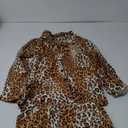 followme Printed Microfleece Button Front PJ Pant Set, M