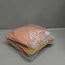 LUSHVIDA Round Waterproof Table Cover Elastic Vinyl Fitted Tablecloth Elastic Edged Plastic Table Cloth (Champagne, Best for Up to 57"-68" Round)