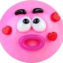 NEW Smushers Squishy, Cute Easy Squeezy Funny Face Squishy Stress Balls, Stress Relief Desk Accessory for Adults (Pink)