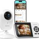 ebemate WiFi Video Baby Monitor,2.8" Display with 1080P Camera,No Glow Night Vision,2-Way Talk & 1200Ft Long Range,WiFi On/Off Cam Baby Monitoring EBS28