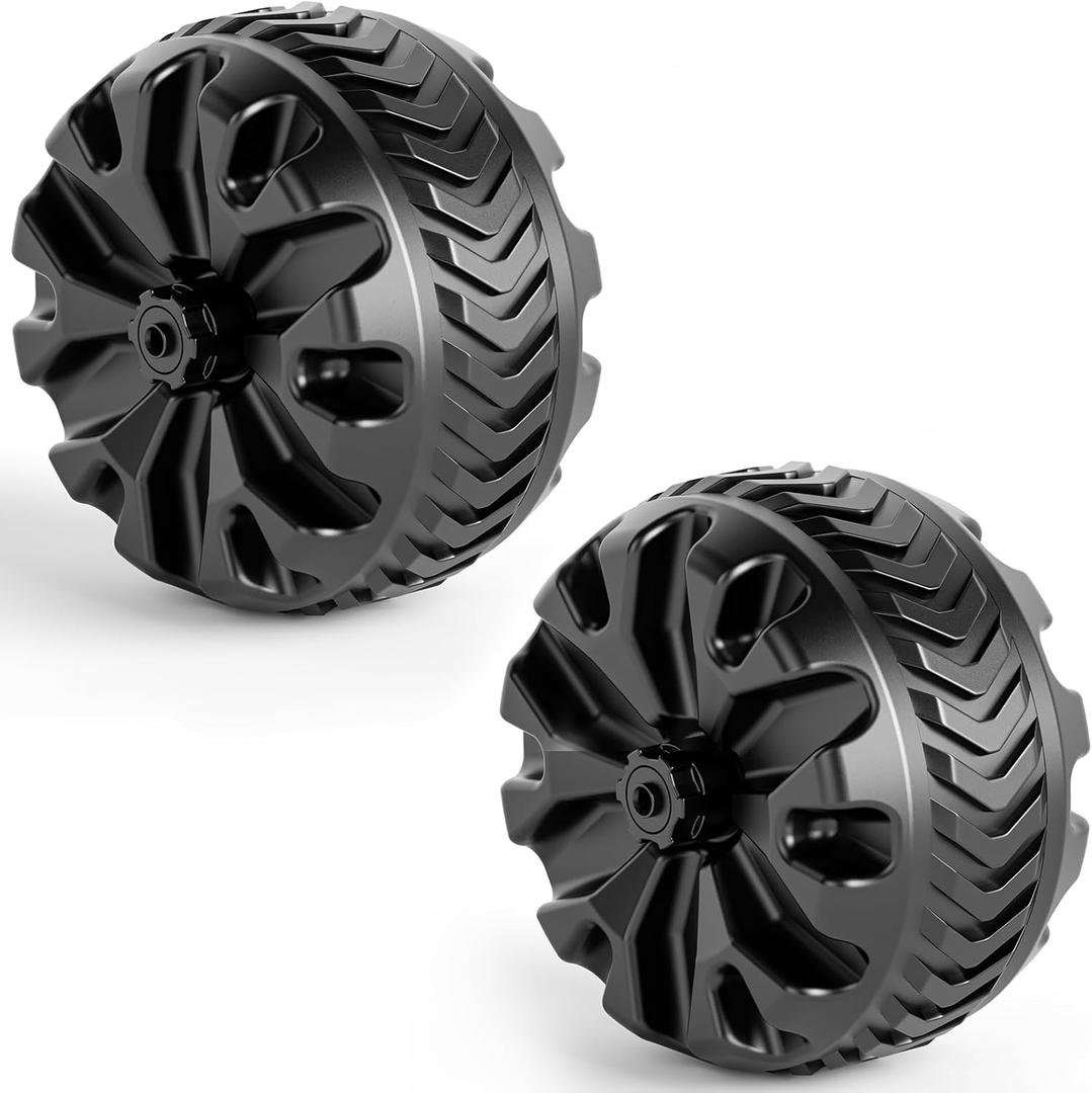 PORTAL Wagon Wheels Replacement 8" Diameter X 3.4" Wide for Utility Wagon Cart, 2 PCS