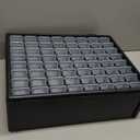 Akro-Mils 64-Drawer Plastic Drawer Storage Cabinet for Garage Organization, Bead Organizer, Building Bricks Storage, Teacher Toolbox, Makeup Organizer, 20-Inch W x 6-Inch D x 16-Inch H, 10764 Black