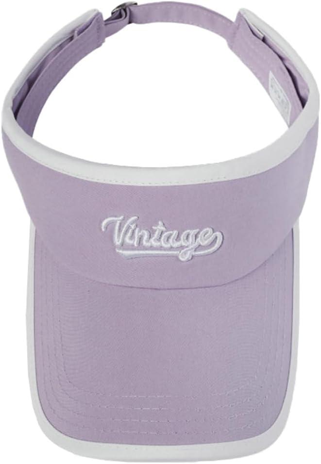 Sport Visors Sun Hat Vintage Letter Print Visors Empty Top Baseball Cap Outdoor Golf Tennis Adjustable for Women Men (Purple)