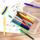 Large Capacity Clear Pencil Case, Plastic Pencil Boxes Stackable Design, Supply Boxes for Kids Boys School Classroom, 1 Pack