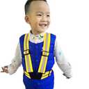 Children's Safety Reflective Night Running Gear Vest with Wrist Strap - Elastic, Adjustable, High Visibility Kids' Reflective Vest for Walking, Running, Cycling, Climbing and Camping (Green)