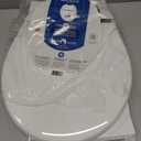 Mayfair Caswell Modern Slow Close Toilet Seat, Durable Plastic Seat, Made in USA, Round, White