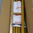 Gold Wedding Arch Backdrop Stand, 6.6FT*6.6FT Square Balloon and Flower Metal Aluminum Frame for Ceremony, Anniversary, Party, Baby Shower Photo Booth Decoration.