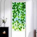 3 x Stained Glass Window Film Spring Vine Pattern Window Privacy Film Sticker 17.7x39.3 inch Home Decorative Cling Sun Blocking Decor for Home Office Glass Partitions