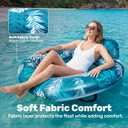SLOOSH Inflatable Pool Floats Adult, Comfortable Fabric Floating Lounge Chairs, Blow up Pool Noodles for Adult Heavy Duty with Handles, Floating Chair for Party Summer Water Beach Lake Fun
