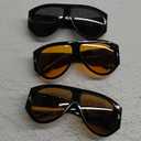 QYVEWY Trendy Oversized Aviator Sunglasses for Women Men Square Thick Frame Large Sun Glasses UV400 Protection