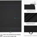 Changshade No Drill Roman Shades Cordless Blinds Blackout for Indoor Windows, Room Darkening Black Out Tension Rod No Hardware No Tools Inside Mount, Shade Size 36 Inches Wide 64 Inches High, Black