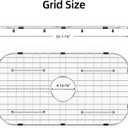 Sink Protector Grid 26-1/16" x 14-1/16", Centered Drain with Corner Radius 3-1/2" for Kitchen Sink Centered Drain with Corner Radius, 304 Stainless Steel Material