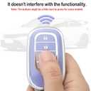 LECART Key Fob Covers Fit for Honda 2025 2024 2023 2022 CR-V Civic Pilot Accord HR-V Sport Touring 5 Buttons TPU Key Fob Case Soft Car Key Shell Protector 2 Pack Blue & Pink