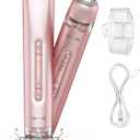 Bikini Trimmer for Women,Bikini Razor for Women Pubic Hair, 2 in 1 Wet & Dry Use Groomer,Painless Body Hair Trimmer for Face Legs Underarm Electric Shavers Razors Rechargable IPX7 Waterproof (Pink)