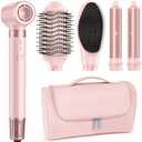 MESCOMB 5 in 1 Hot Air Styler Wrap – High-Speed Hair Dryer Brush with Auto Wrap Curlers, Fast Drying & Frizz-Free Styling, No Heat Damage, Volumizing Brush with Travel Bag