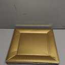 Silver Spoons Gold Square Charger Disposable Paper Plates - 13" (Pack of 10) - Perfect for Weddings, Parties & Special Occasions