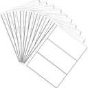 3 Pockets Paper Money Collection Supplies Pages, 10 Sheets Money Stamp Page Holders Currency Collecting Book Album Sleeves for Standard 9-Hole Coin Collector Binder (7.67 x 3.34 inch Each pocket)