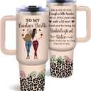 DUUV Bestie Gifts for Women, Friendship Gifts for Friends Sister, To My Badass Bestie Stainless Steel Insulated Mug, Friend Gift for Birthday Christmas Thanksgiving Graduation Friendship Day, 1PCS