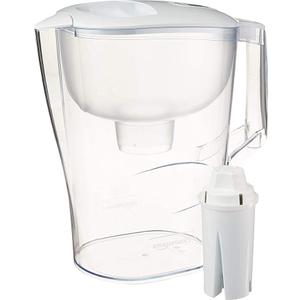 Amazon Basics 10-Cup Pitcher with Filter, Compatible with Brita Water Filter Pitcher for Clean, Crisp Water, WQA and NSF Certified, Made in Europe