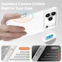 for iPhone 17 Pro Case, Compatible with MagSafe, Screen Protector +[Integrated Silicone Camera Control Button], Shockproof Protective Magnetic Case for iPhone 17 Pro 6.3", White
