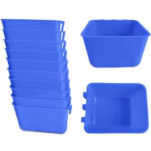 10 Pack Chicken Feeder Waterer Hanging 16 OZ Rabbit Water Cup Cage Bird Food Dishes Pigeon Feeding Watering Bowl with Hooks Bunny Poultry Coop Drinker Quail Duck Seed Treats Dispenser