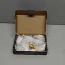 QOGRISUN 10-Pack Solid Brass Cabinet Knobs, Round Ball Gold Knobs for Dresser Drawer, 1.1-Inch Diameter, Sphere Cabinet Pulls, Brushed Brass Finish