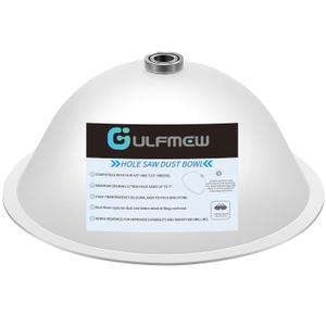 1 Pack Drill Dust Bowl & Hole Saw Dust Bowl for Drilling, Installing Recessed Lights and Works with All Hole Saws, Silicone Transparent Drill Sawdust Collector, Adds Bearings for Durability