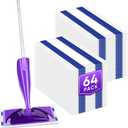 GLIMGLINT Mop Pad Refills Compatible with Swiffer Wet Jet, 4-Layer Thickened & Super Absorbent, WetJet Pads Refills, Cleaning Pads, Disposable Dry Floor Mop Pads, 64 Count