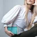 WJCD Clear Acrylic Crossbody Purse - Stadium Approved Box Clutch with Gold Chain, Small Transparent Evening Bag for Women | Premium Acrylic
