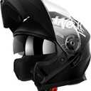 Westt Motorcycle Modular Helmets - Full Face Motorcycle Helmet with Flip up Dual Visor, DOT Approved, Men Women Helmet for Motorbike Street Bikes ATV (M (22.44-22.83 in), Matte Black)
