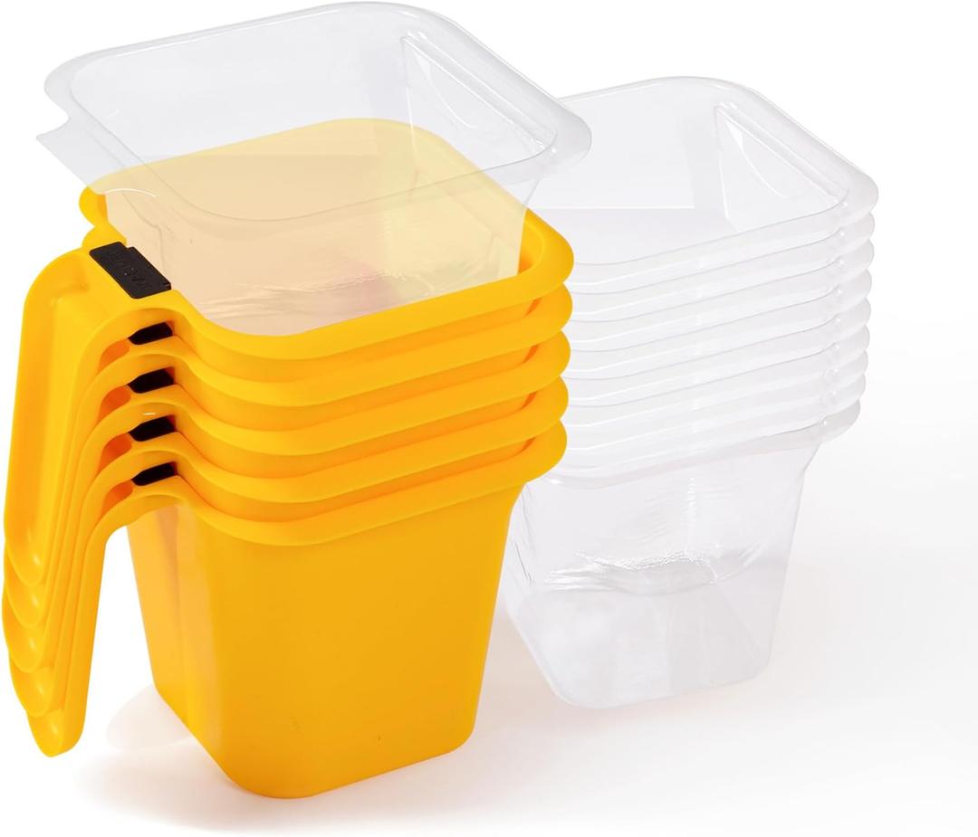 Voomey 15Pc Paint Holds 16 oz. of Paint or Stain, Paint Cup, Paint Pail Liner, Trim Painting Tool, for Finishing Work and Repairs