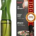 Mistifi Premium Oil Sprayer, Olive Oil Sprayer  Dark Glass Bottle for Cooking, Air Fryer & Salad  Fine Mist, Easy Press  Abyss/Olive Green