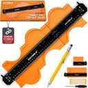 VEITORLD Contour Gauge Profile Tool (10+5 Inch), Fathers Day, Shape Duplicator with Lock, Unique Gifts for Men Dad Husband from Daughter Son Wife, Flooring Tools for Woodworking
