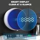 Automatic Soap Dispenser Foam Bathroom: Wall Mount Rechargeable Touchless Adjustable Auto Smart Electric Plastic White Foaming Soap Dispenser with Clock - Kitchen - Hand Dish Lotion Couple Kids