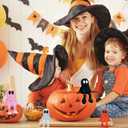 Halloween Mini Ghost Figurines with Articulated Legs - 3D Printed, Set of 4, Funny Gift Home Office Party Decor for Shelves, Desks, and Tables